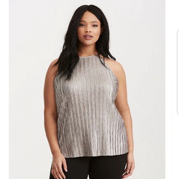 torrid Tops - Torrid Metallic Goddess Neck Top